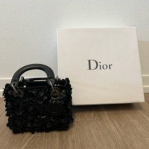 Dior - Lady Dior Floral Applique Bag